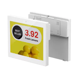 SoluM Newton 4.2 inch Zigbee mesh electronic shelf label with 7-color display for grocery stores